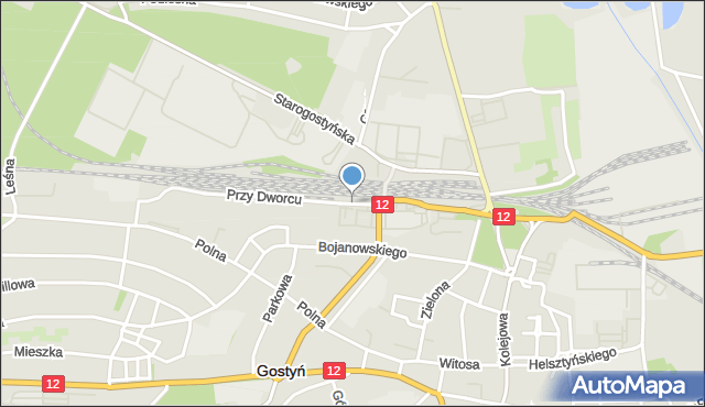 Gostyń, Przy Dworcu, mapa Gostyń