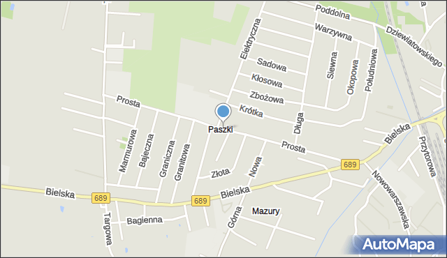 Hajnówka, Prosta, mapa Hajnówka