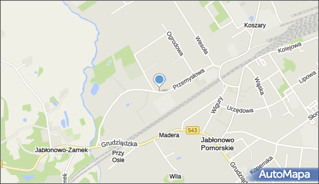 Jabłonowo Pomorskie, Przemysłowa, mapa Jabłonowo Pomorskie