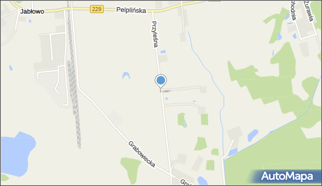 Jabłowo, Przyleśna, mapa Jabłowo