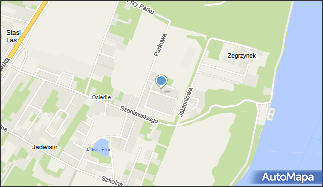 Jadwisin gmina Serock, Profesora Tutki, mapa Jadwisin gmina Serock