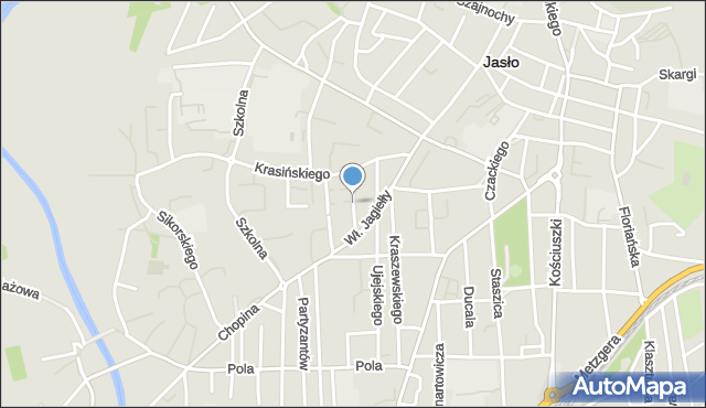 Jasło, Przybyszowskiego Zbigniewa, dr., mapa Jasła