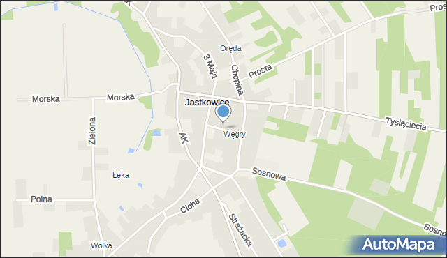 Jastkowice, Prusa, mapa Jastkowice