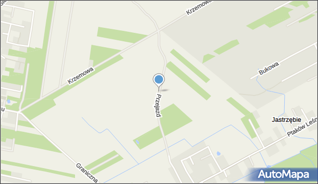 Jastrzębie gmina Piaseczno, Przejazd, mapa Jastrzębie gmina Piaseczno
