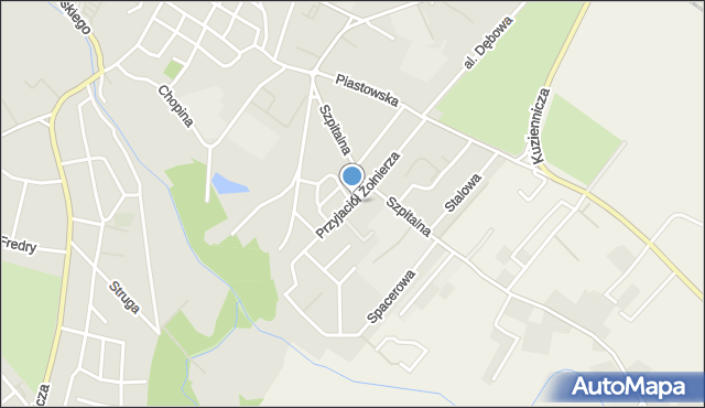 Jawor, Przyjaciół Żołnierza, mapa Jawor