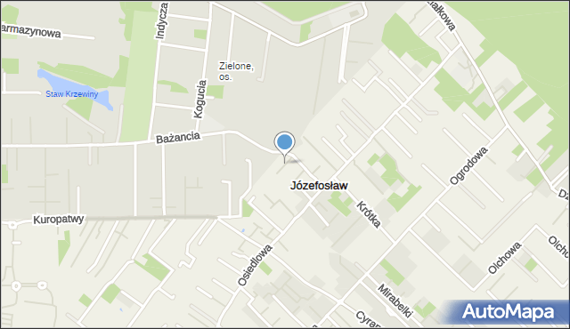 Józefosław, Przepiórki, mapa Józefosław