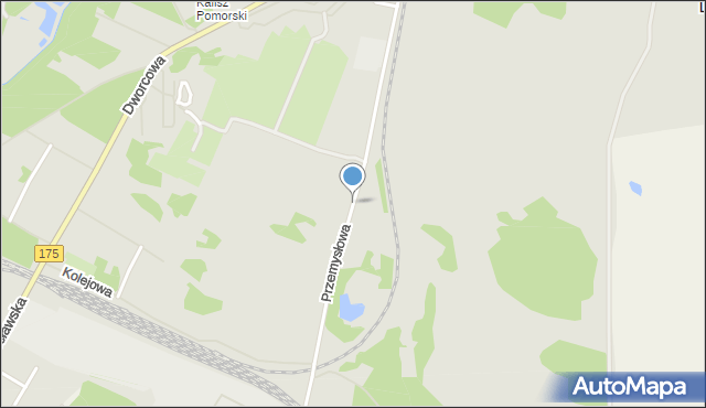 Kalisz Pomorski, Przemysłowa, mapa Kalisz Pomorski