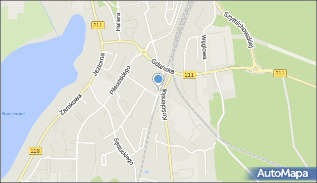 Kartuzy, Przy Torach, mapa Kartuzy