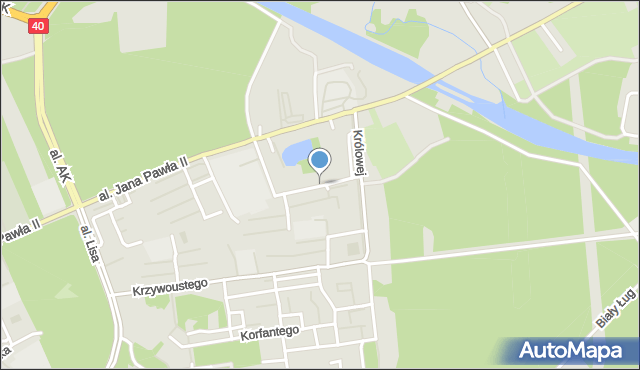 Kędzierzyn-Koźle, Przemysława II, mapa Kędzierzyna-Koźle