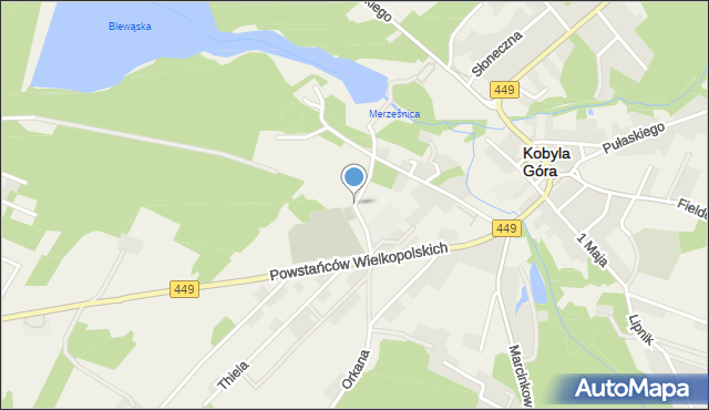 Kobyla Góra powiat ostrzeszowski, Przerwy-Tetmajera Kazimierza, mapa Kobyla Góra powiat ostrzeszowski