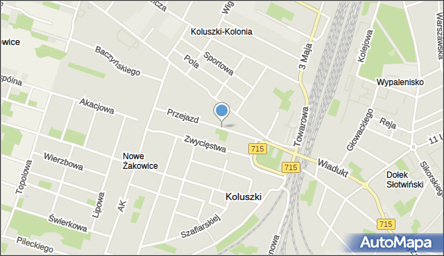 Koluszki, Przejazd, mapa Koluszki
