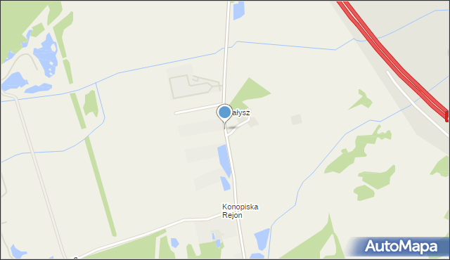 Konopiska powiat częstochowski, Przemysłowa, mapa Konopiska powiat częstochowski