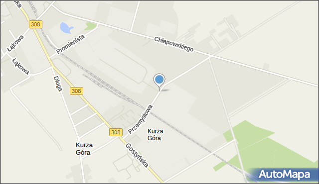 Kościan, Przemysłowa, mapa Kościan