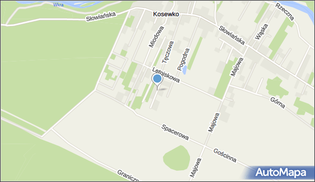 Kosewko, Promienna, mapa Kosewko