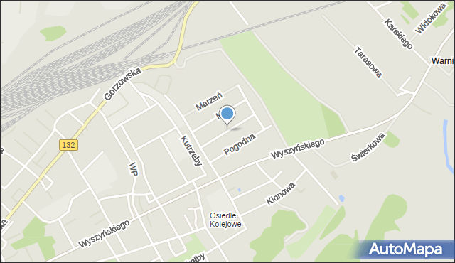 Kostrzyn nad Odrą, Przyjazna, mapa Kostrzyn nad Odrą