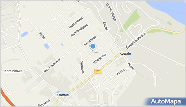 Kowale gmina Kolbudy, Przy Sadzie, mapa Kowale gmina Kolbudy