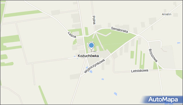 Kożuchówka, Przemysłowa, mapa Kożuchówka