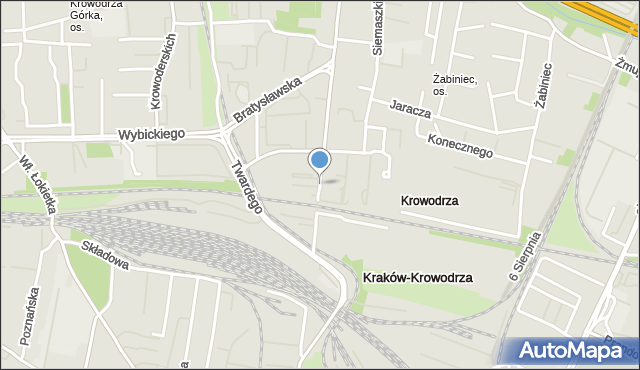 Kraków, Prądnicka, mapa Krakowa