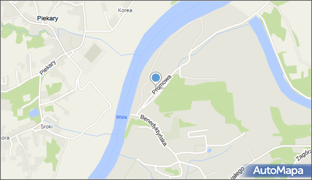 Kraków, Promowa, mapa Krakowa