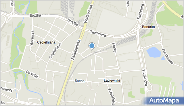 Kraków, Przy Torze, mapa Krakowa