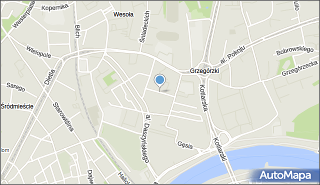 Kraków, Prochowa, mapa Krakowa