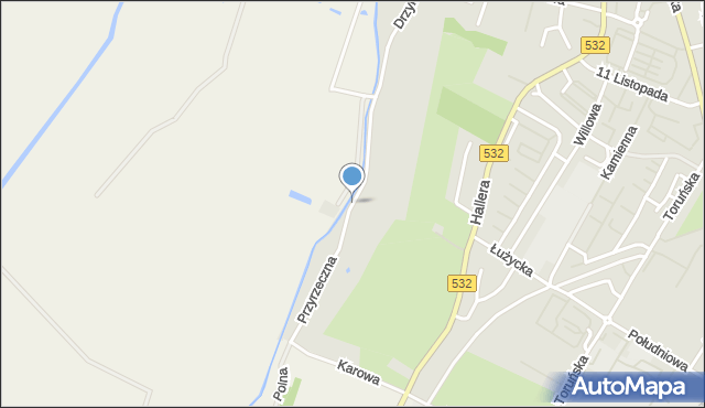 Kwidzyn, Przyrzeczna, mapa Kwidzyn