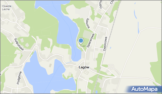 Łagów powiat świebodziński, Promenada, mapa Łagów powiat świebodziński