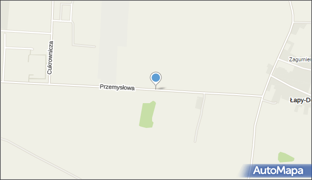 Łapy-Dębowina, Przemysłowa, mapa Łapy-Dębowina
