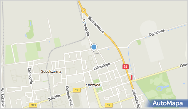 Łęczyca, Przedrynek, mapa Łęczyca