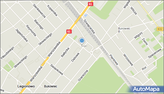 Legionowo, Przemysłowa, mapa Legionowo