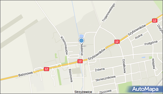 Leszno, Przejezdna, mapa Leszno