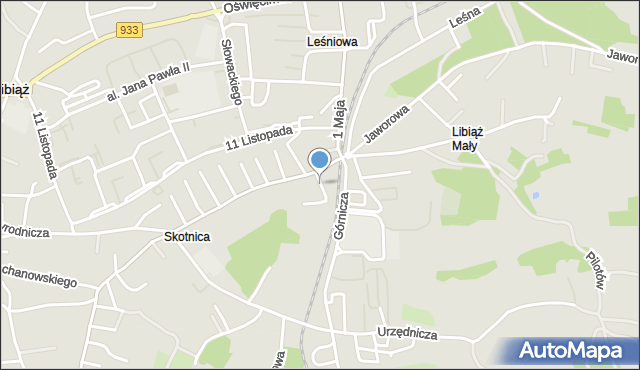 Libiąż, Przedszkolna, mapa Libiąż