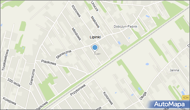 Lipinki gmina Wołomin, Przedwiośnie, mapa Lipinki gmina Wołomin