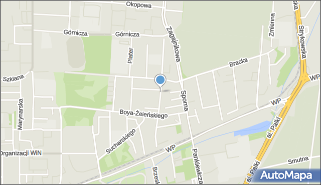 Łódź, Przemysłowa, mapa Łodzi