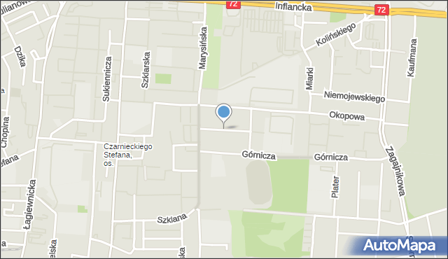 Łódź, Przelotna, mapa Łodzi