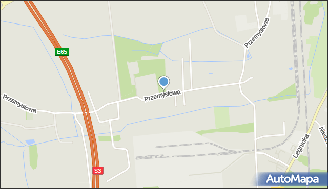 Lubin, Przemysłowa, mapa Lubin