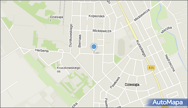 Lublin, Przybylskiego Jacka, mapa Lublina