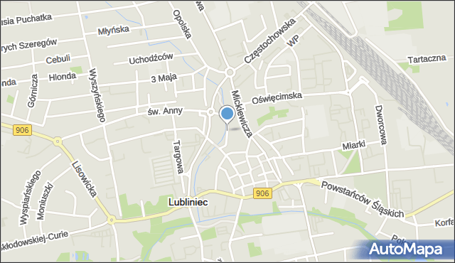 Lubliniec, Promenada, mapa Lubliniec