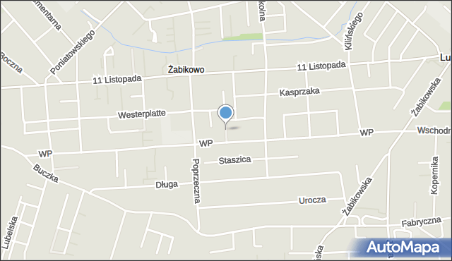 Luboń powiat poznański, Przesmyk, mapa Luboń powiat poznański