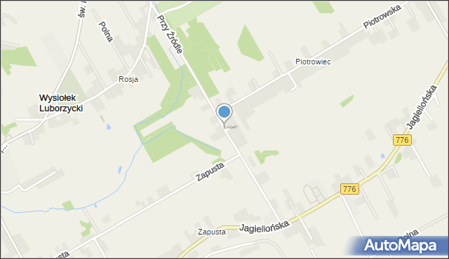 Luborzyca, Przy Źródle, mapa Luborzyca