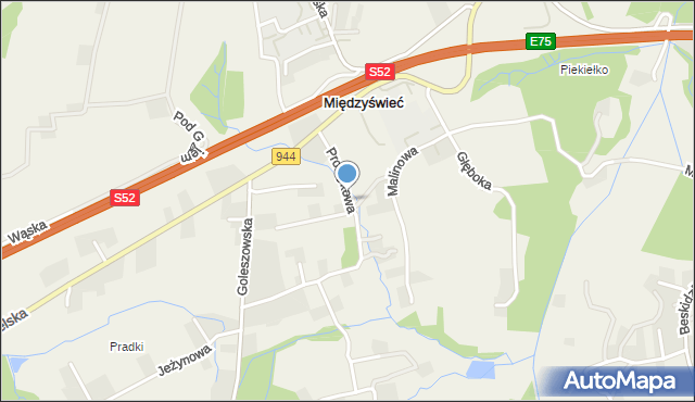 Międzyświeć, Promykowa, mapa Międzyświeć