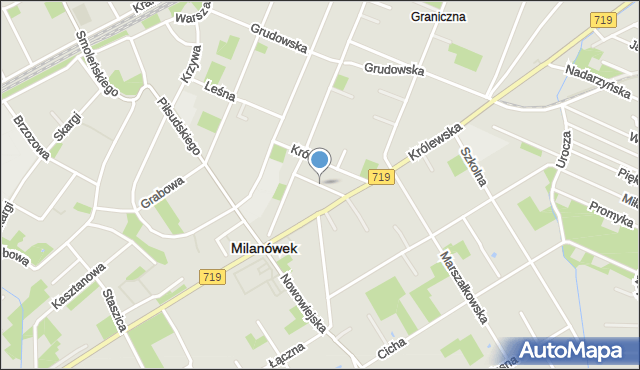 Milanówek, Przechodnia, mapa Milanówek