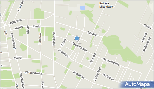 Milanówek, Przyszłości, mapa Milanówek