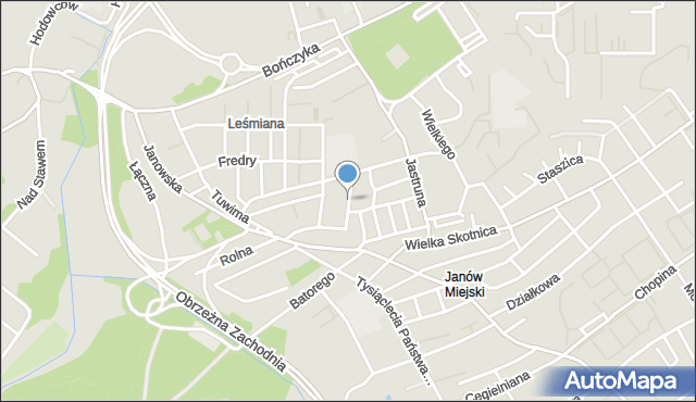 Mysłowice, Przybosia Juliana, mapa Mysłowice