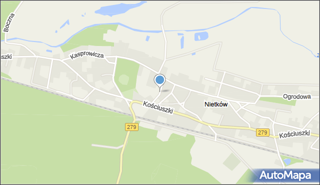 Nietków, Przedszkolna, mapa Nietków