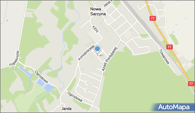 Nowa Sarzyna, Prusa Bolesława, mapa Nowa Sarzyna