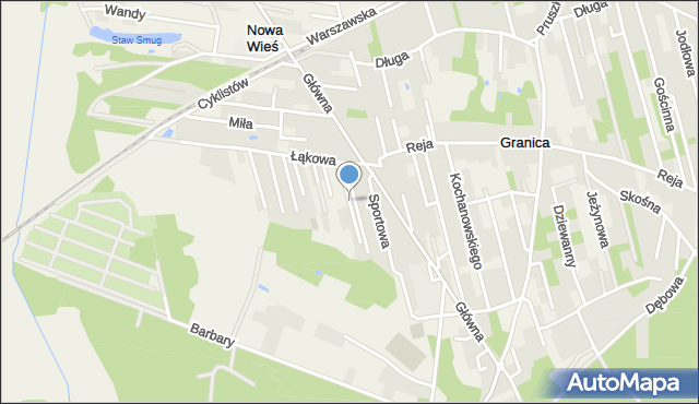 Nowa Wieś gmina Michałowice, Prosta, mapa Nowa Wieś gmina Michałowice