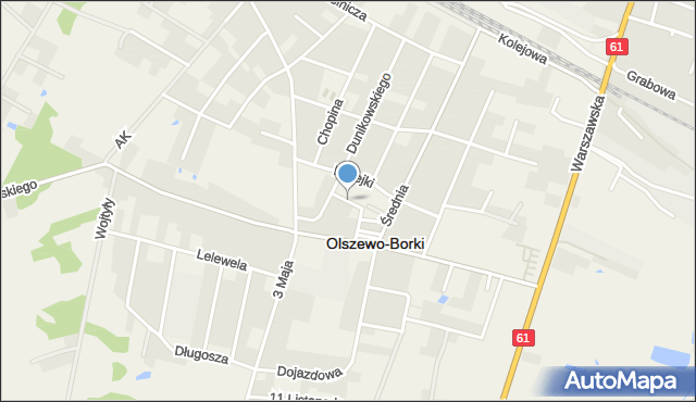 Olszewo-Borki, Prusa Bolesława, mapa Olszewo-Borki