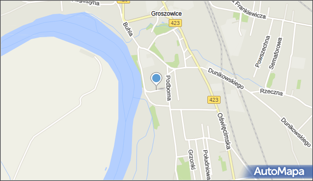 Opole, Przewozowa, mapa Opola