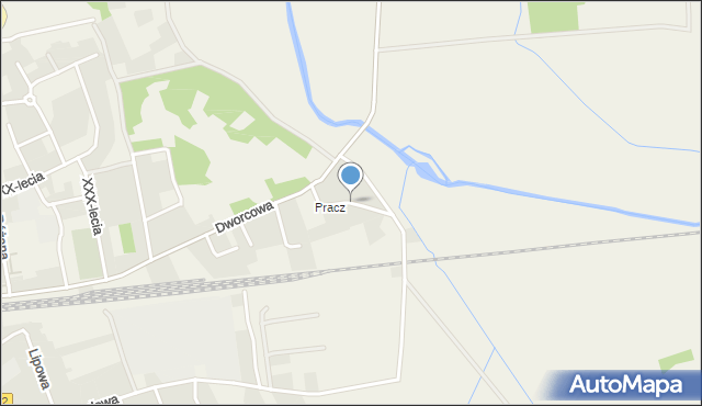 Osiek nad Notecią, Pracz, mapa Osiek nad Notecią